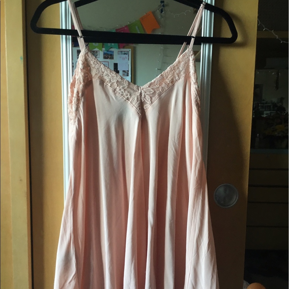 Baby pink shift dress