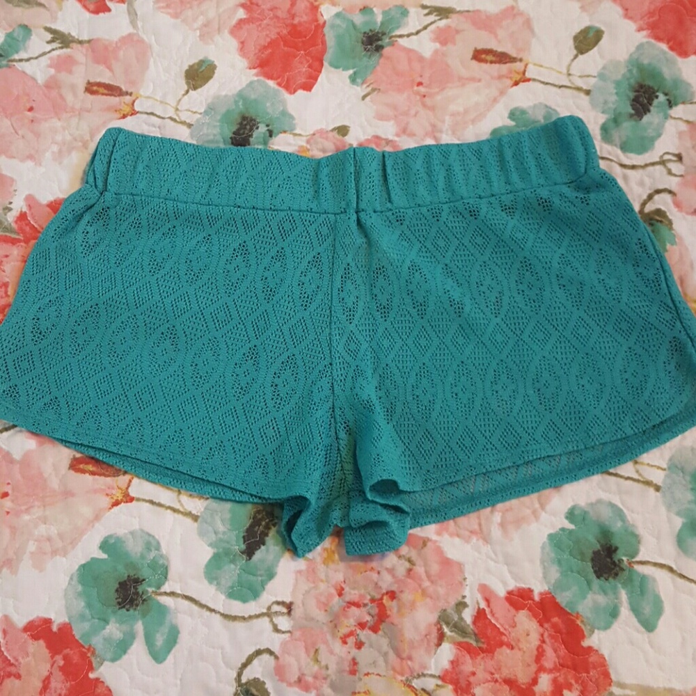 SOLD!! Teal Swim Cover Shorts