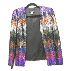 ✨Vintage 80s JoEd Sophisticates Sequin Jacket ✨