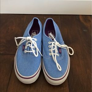 never worn blue low top vans