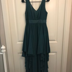 Emerald chiffon dress