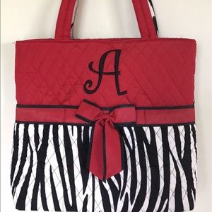 Monogrammed "A" Tote Bag