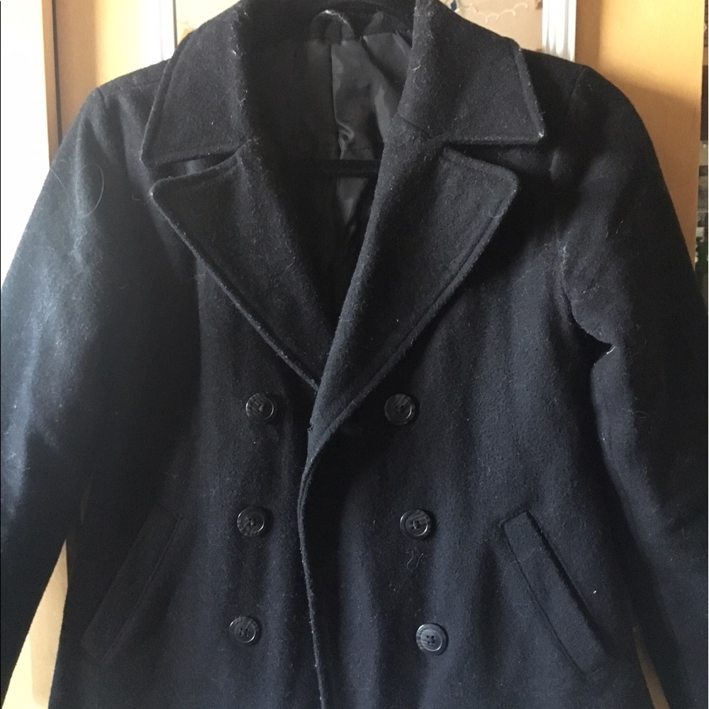 Black pea coat