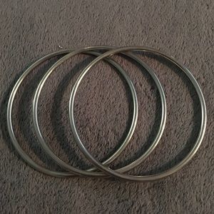 NWOT 3 stainless steel bangle bracelets