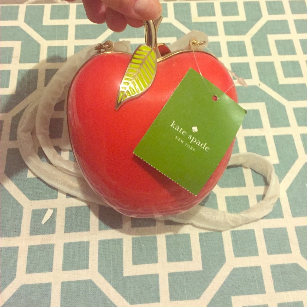 Kate spade red apple clutch