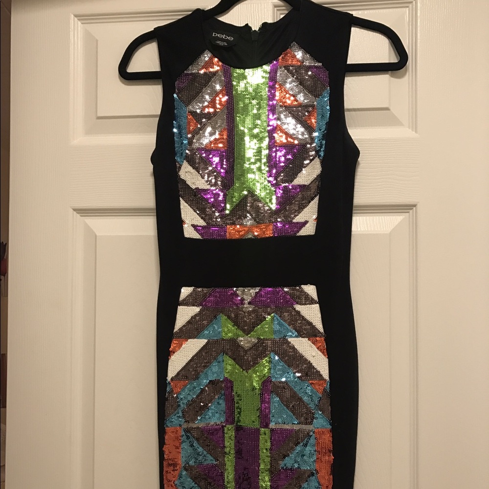 Bebe sparkle/glitter party dress