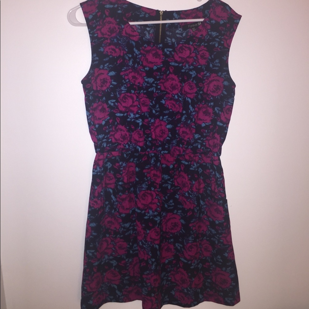 Sleeveless Rose Patterned dress