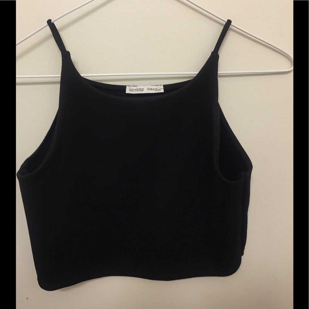 Zara Black Halter Crop Top