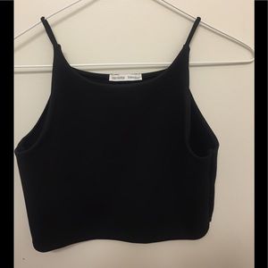 Zara Black Halter Crop Top