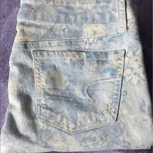 floral American Eagle jeggings