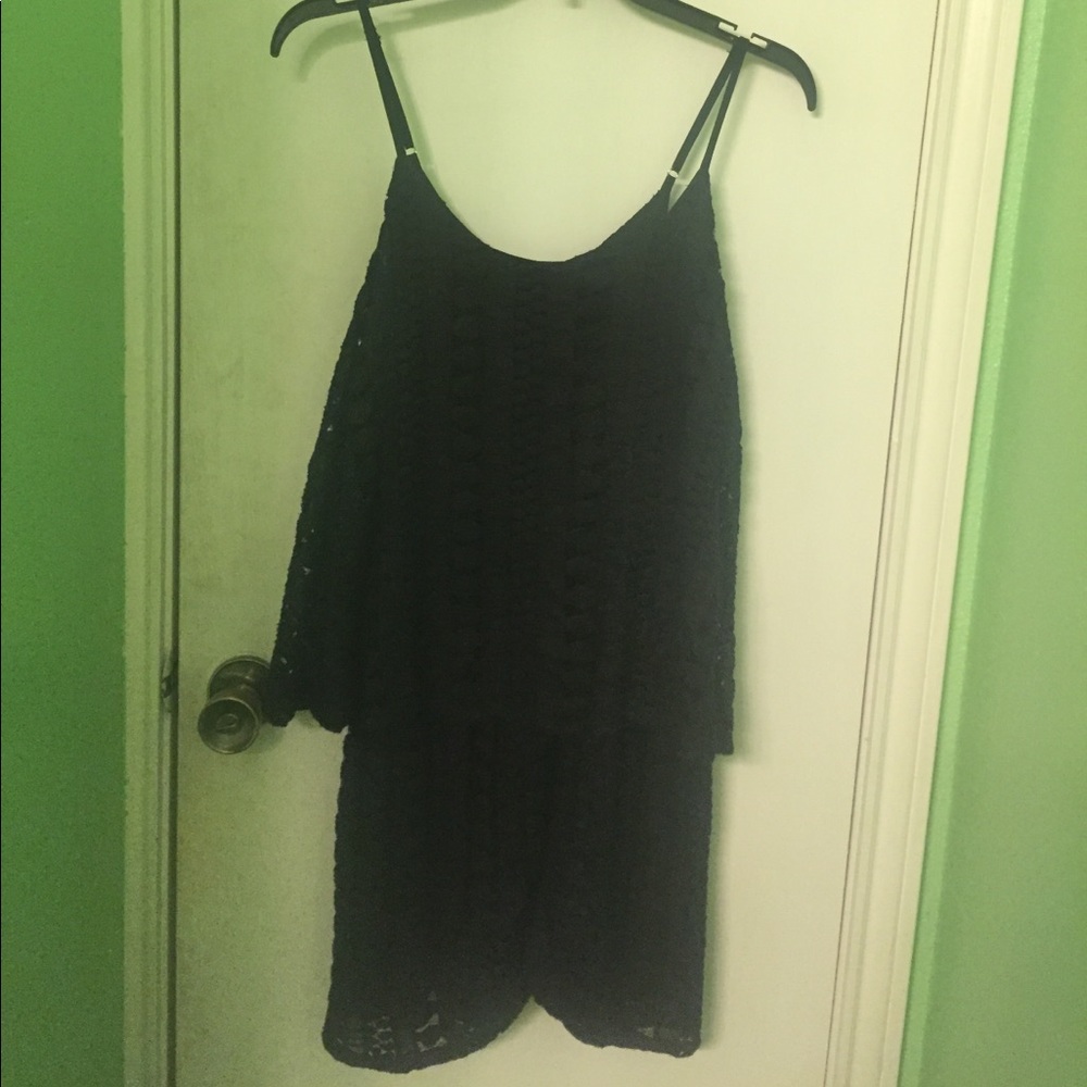 Black Lacey Romper