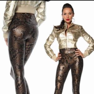 Candies gold Snakeprint leggings 🐍