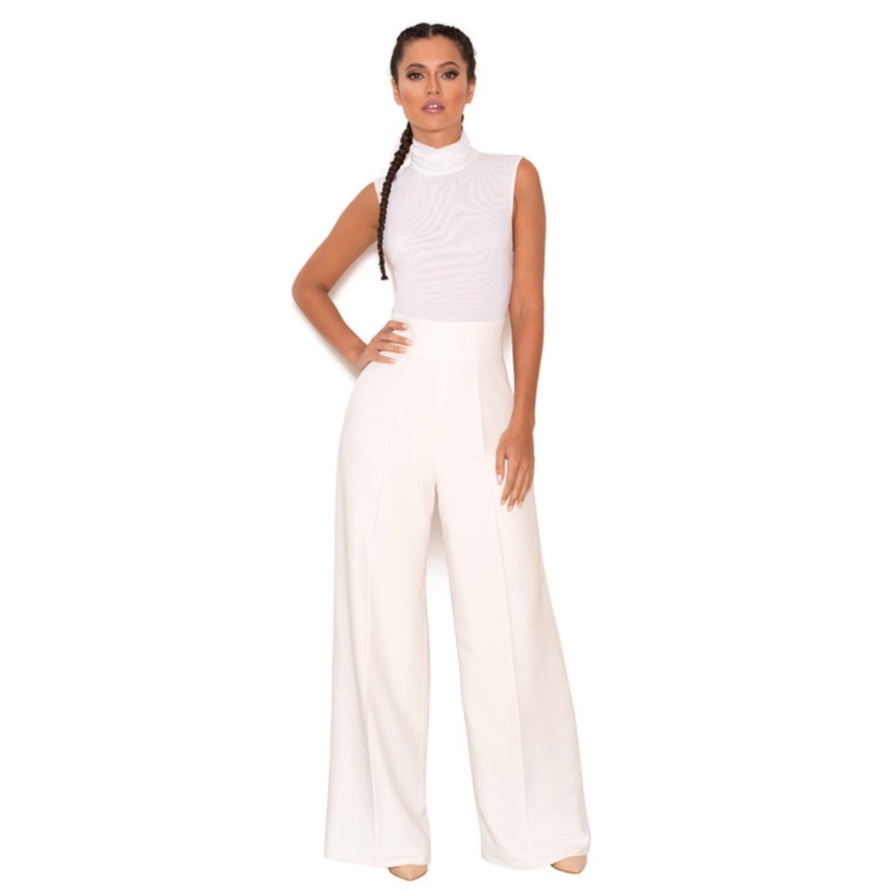 Off White Wide Leg Jumpsuit