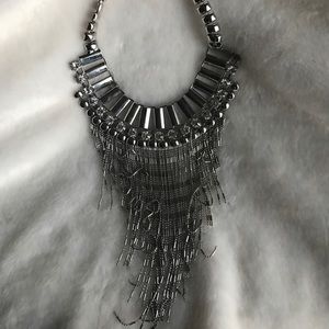 🖤Silver fringe necklace