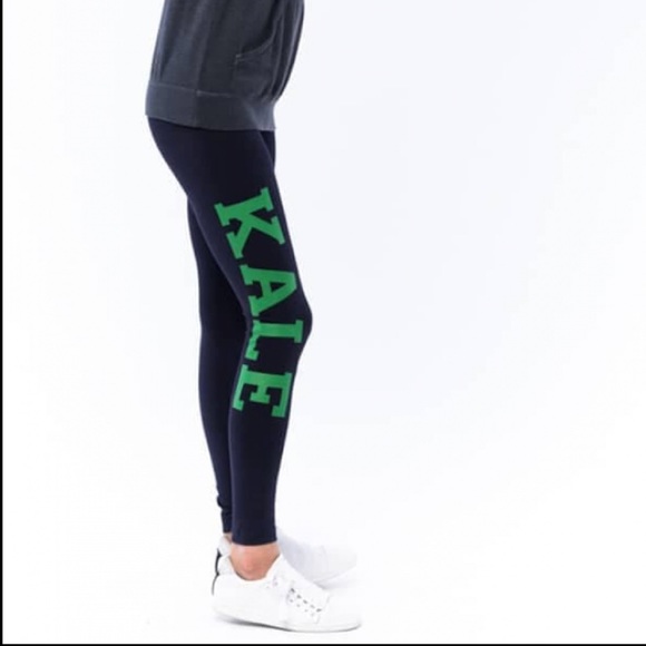 Navy “Kale” Leggings - Picture 2 of 3