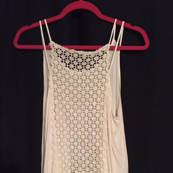 Double strap off white casual tank - Picture 3 of 4