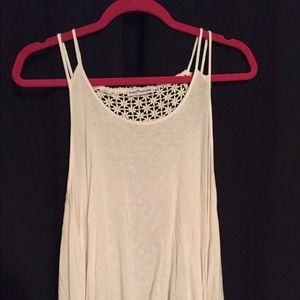 Double strap off white casual tank