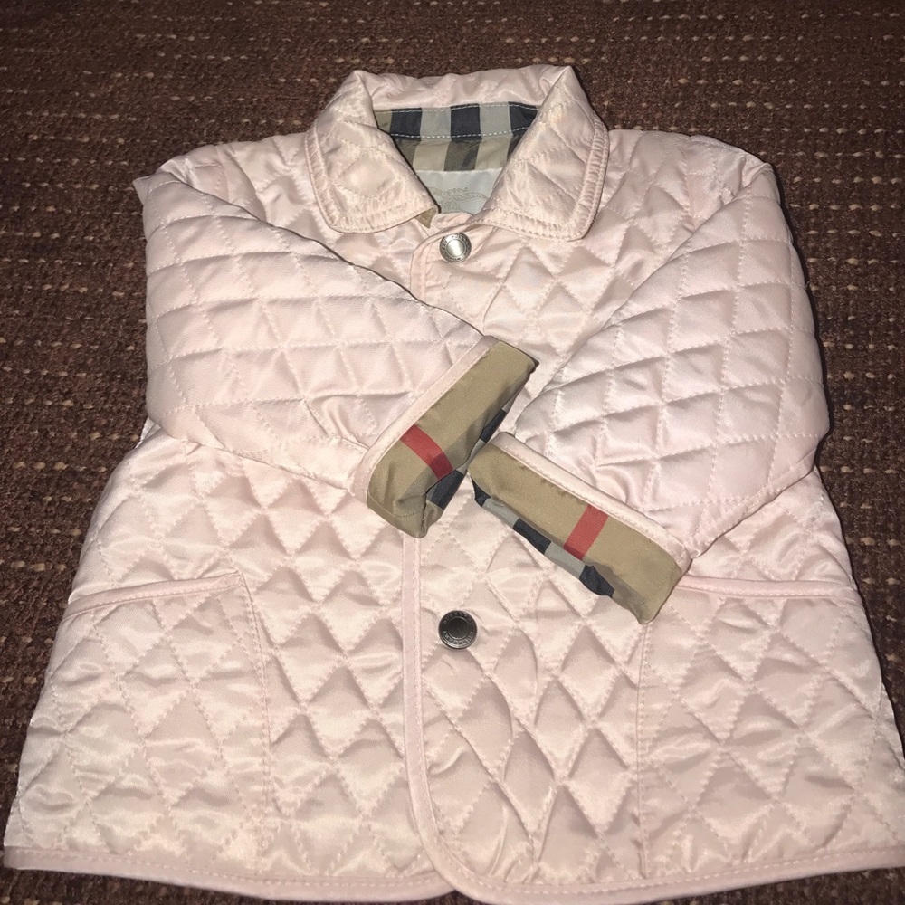 Check detailed diamond quilted jacket