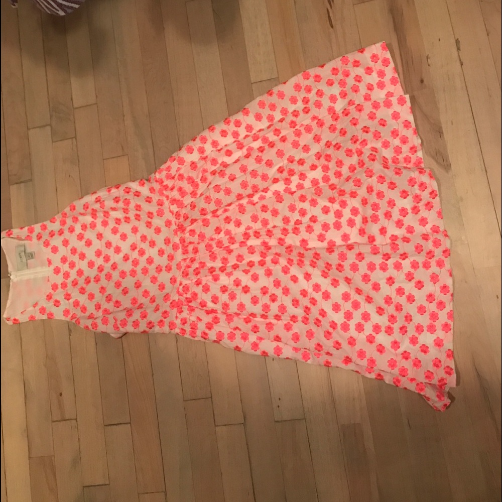 J CREW pink embroidered dress