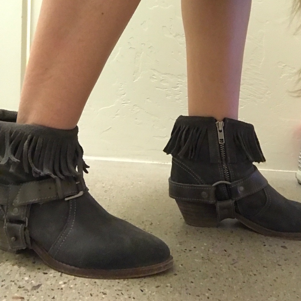 All Saints Grey Bootie