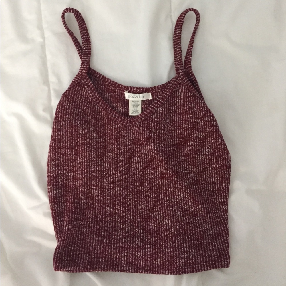 ADORABLE DARK RED CROP TOP!
