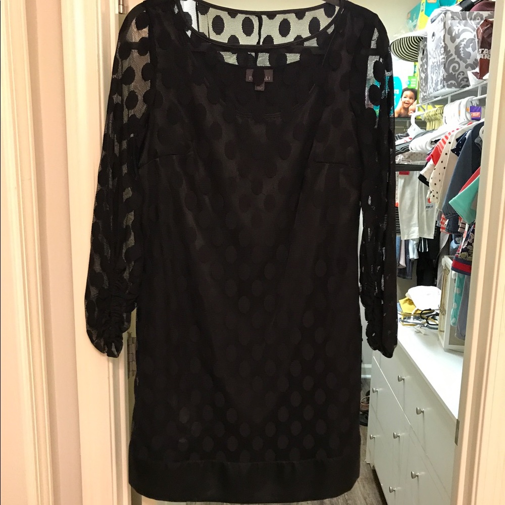 Women's little black polka dot dress