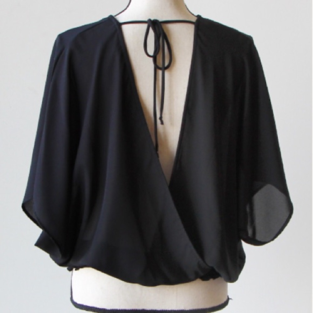 🎉CLEARANCE Plunge Back+Vneck front Top🎉