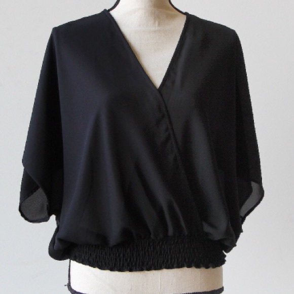 🎉CLEARANCE Plunge Back+Vneck front Top🎉 - Picture 2 of 5