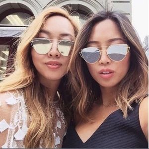 New KYLIE Mirrored Cat Eye Reflective Sunglasses