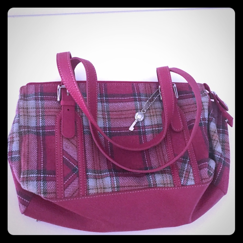 🌺Fossil plaid tote🌺 NWOT