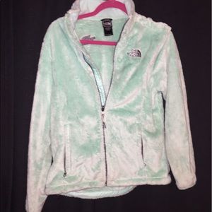 Mint green north face jacket