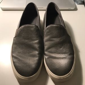 Vince Metallic Slip-On Shoes