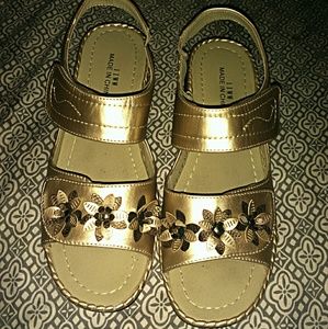Champagne-Colored Adjustable Sandals