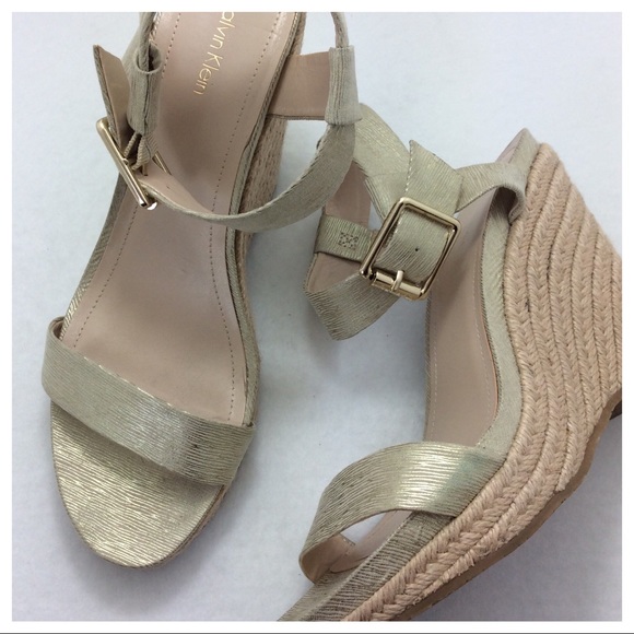 Calvin Klein Shoes - Calvin Klein Metallic Foiled Wedge