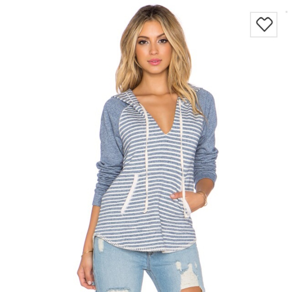Corsica striped hoodie in Chambray