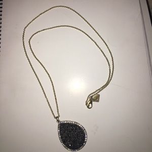 Druzy Necklace w/CZ accents