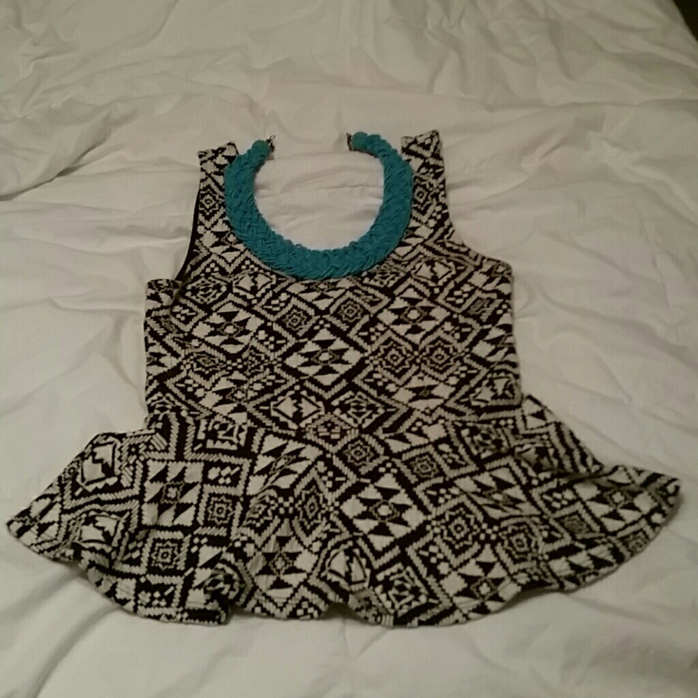Aztec peplum top