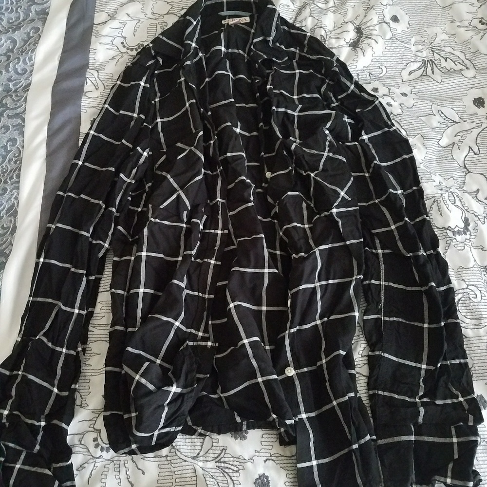 Black flannel shirt