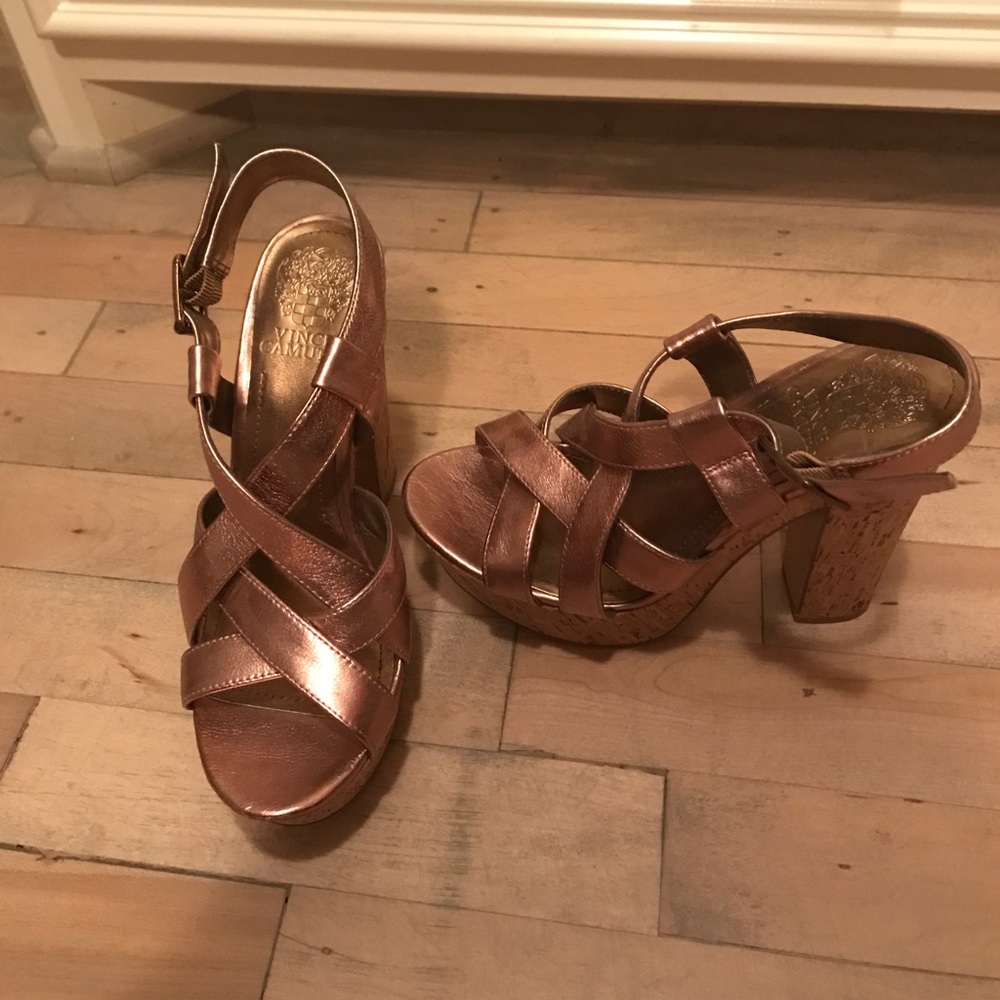 Rose gold sandals
