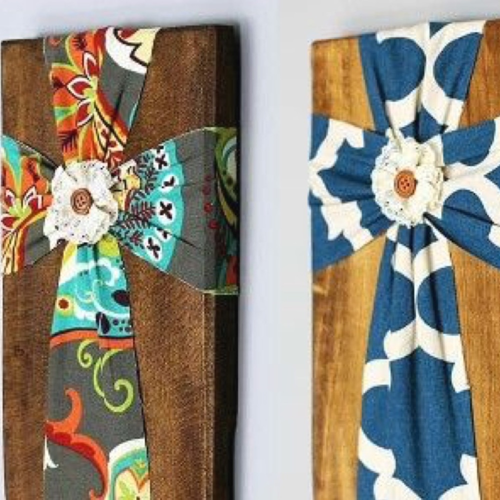 Fabric cross art