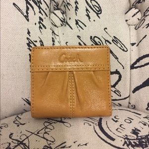 Authentic Coach Mustard Yellow Leather Wallet