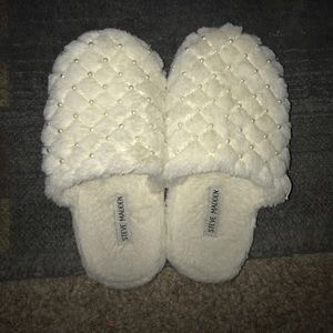 White Pearl Steve Madden Slippers