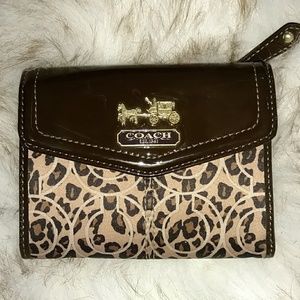 Coach leopard print Wallet in mint condition!