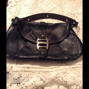 Black leather pocketbook