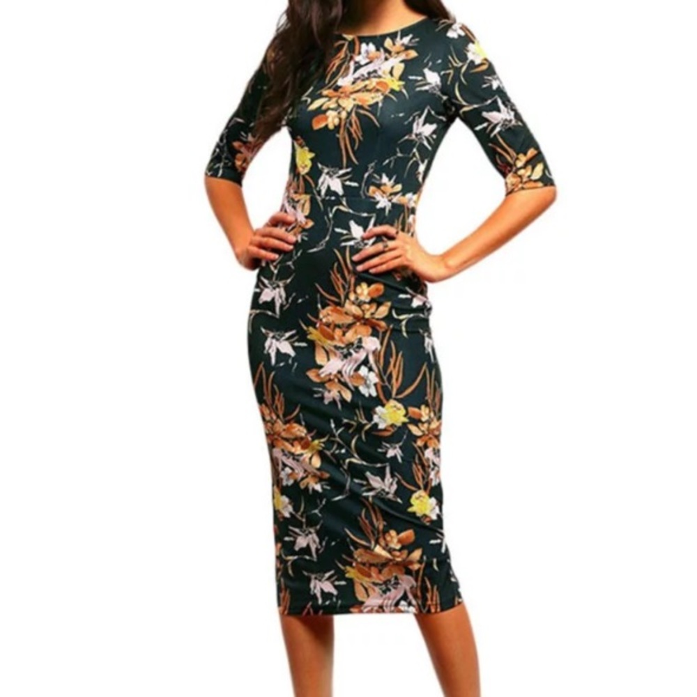 Vintage BodyCon Floral Dress