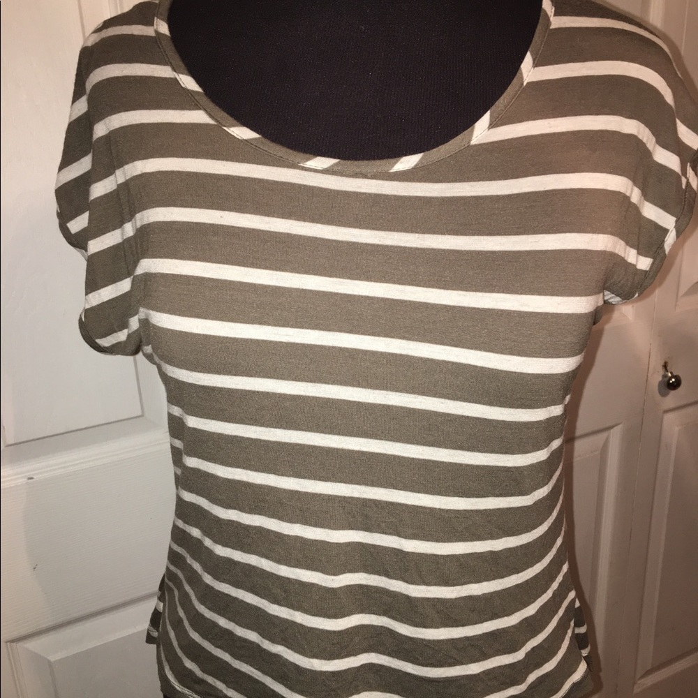 Adorable striped Tee with sheer back
