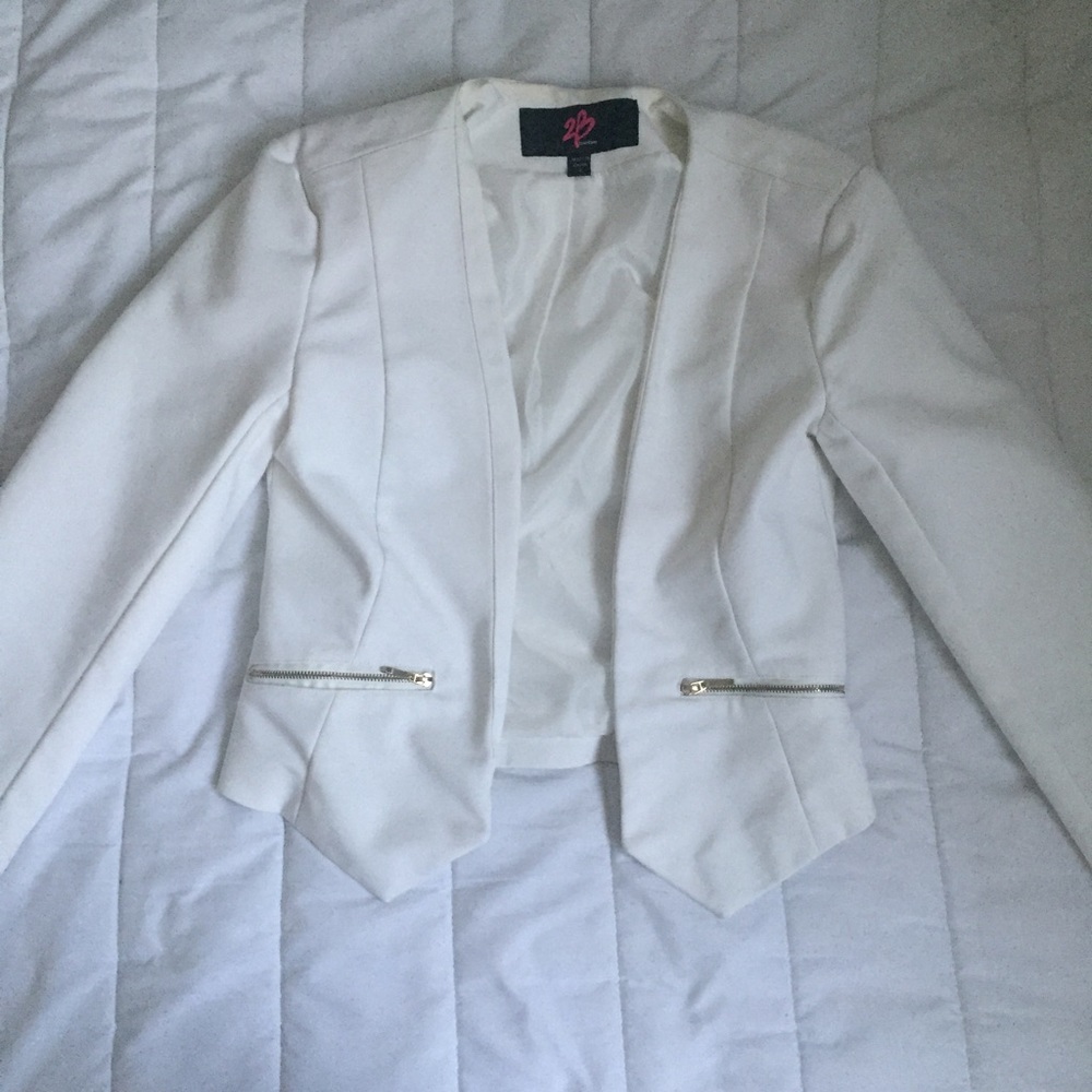 White Bebe Blazer