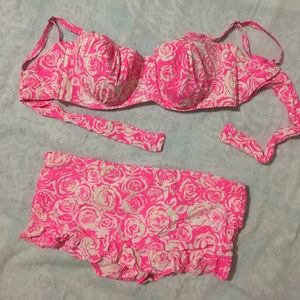 pink and white floral bikini 👙 brand new!