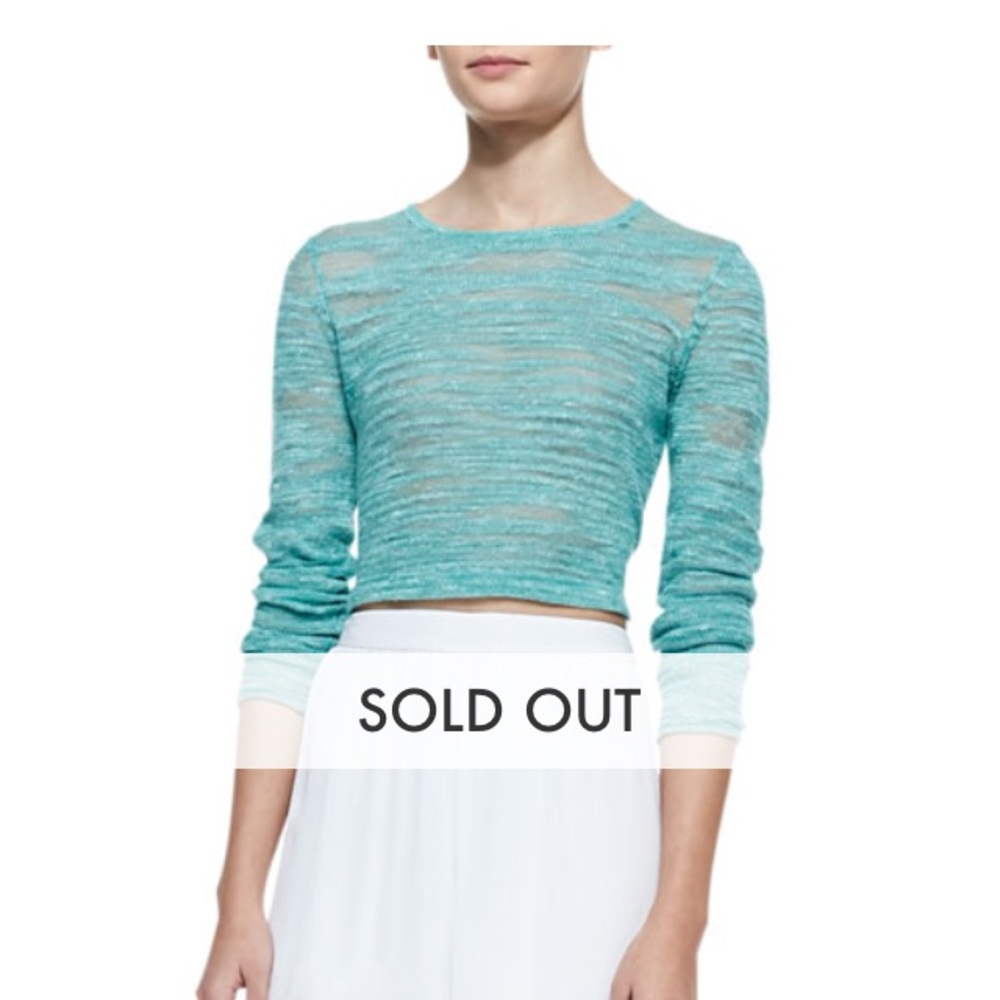 Alice + Olivia
Fallon Sheerpatch Cropped Sweater