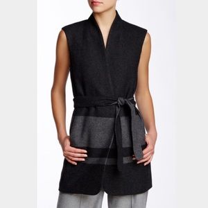 Vince Blanket Stripe Wool Blend Vest | size medium